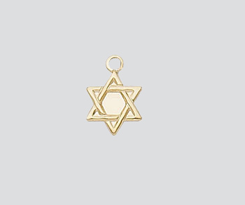 Gold Filled Charm Star of David 9mm - Pack of 1