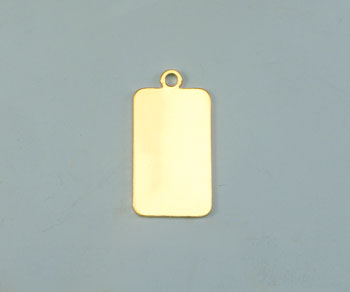 Gold Filled Charm Flat Rectangle 10.5x18mm - Pack of 1