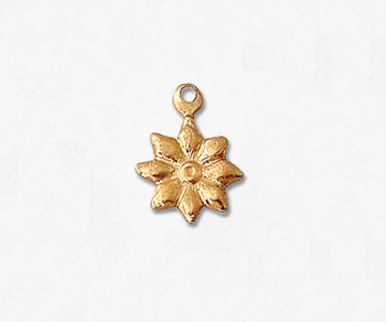 Gold Filled Charm Flower Stamp 10mm - Pack of 1