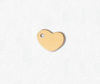 Gold Filled Charm Heart 6x8mm w/Hole - Pack of 1