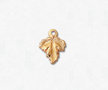 Gold Filled Charm Leaf 7.5x9.6mm - Pack of 1