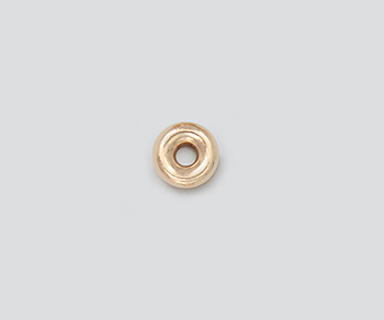 Rose Gold Filled Brite Roundel  4mm - Pack of 10