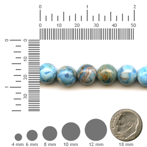 Blue Crazy Lace Agate 10mm Round Beads - 8 Inch Strand: Wire Jewelry ...