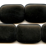 Matte Onyx 30x40mm Rectangle Beads - 8 Inch Strand