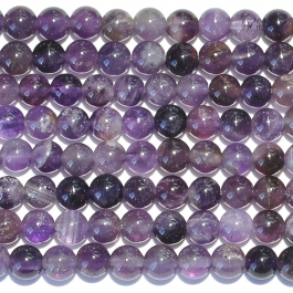 Amethyst 4mm Round Beads - 8 Inch Strand