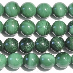 Malachite 8mm Round Beads - 8 Inch Strand