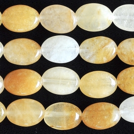 Yellow Jade 10x14 Oval 8 Inch Strand