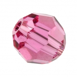 8mm Rose 5000 Round Swarovski Crystal Beads - Pack of 6