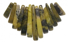 13 Piece Natural Yellow Turquoise Gemstone Bead Collar - 1 Set