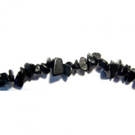 Black Onyx Chip Beads - 36 Inch Strand