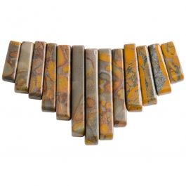 13 Piece Bamboo Jasper Collar Set