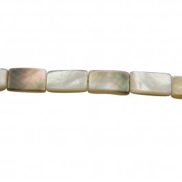 17X12 - 22X14mm Approx. Black Mother of Pearl "AAA" Flat Rectangle Beads - 16 Inch Strand