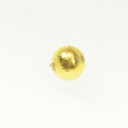 14mm Foil Round Crystal/Yellow Gold, Size 14mm