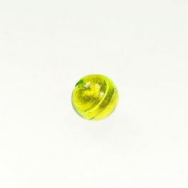 14mm Foil Round Lime/Yellow Gold, Size 14mm