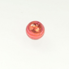 14mm Foil Round Rubino/Yellow Gold, Size 14mm