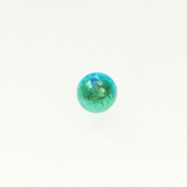 8mm Foil Round Aqua/Yellow Gold, Size 8mm