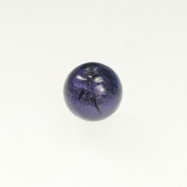 14mm Foil Round Purple/White Gold, Size 14mm