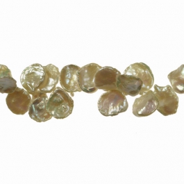 13x12mm Freshwater Keshi Pearls - 16 Inch Strand