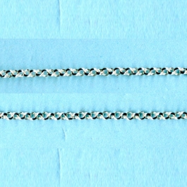 1.9mm Sterling Silver Chain Round rolo half round wire - Belcher - 10FT