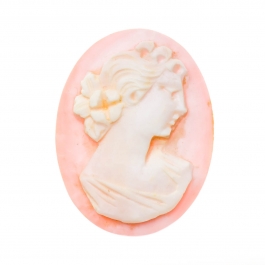 35x27mm Pink Shell Cameo