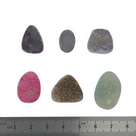 24x16 to 14x10mm Bezel Edge Druzy Set Of 6