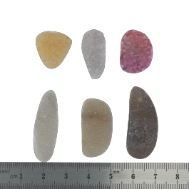 32x13 to 17x16mm Bezel Edge Druzy Set Of 6