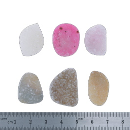 25x18 to 20x14mm Bezel Edge Druzy Set Of 6