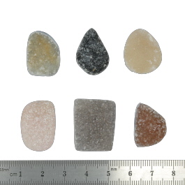 24x19 to 20x15mm Bezel Edge Druzy Set Of 6