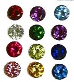 6mm Round Simulated Birthstone Set