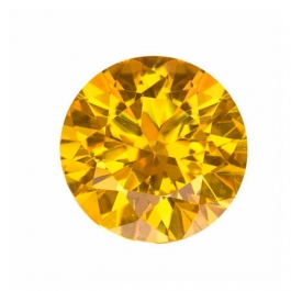 15mm Round Yellow CZ - Pack of 1