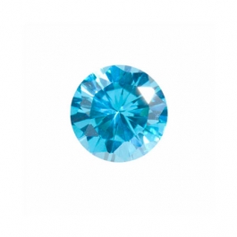 4mm Round Blue Topaz CZ - Pack of 5