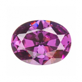 12X8mm Oval Light Amethyst CZ - Pack of 1