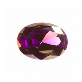 16X12mm Oval Amethyst CZ - Pack of 1