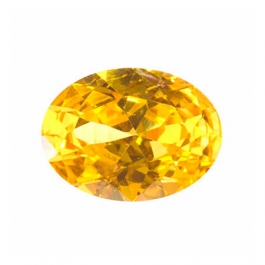 16X12mm Oval Yellow CZ - Pack of 1