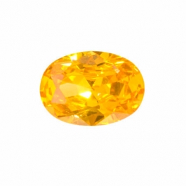 18x13mm Oval Golden Yellow CZ - Pack of 1