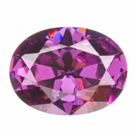 20X15mm Oval Light Amethyst CZ - Pack of 1