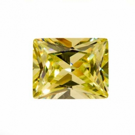 10X8mm Rectangle Apple Green CZ - Pack of 1