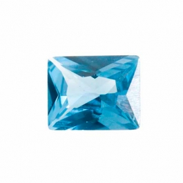 10X8mm Rectangle Blue Zircon CZ - Pack of 1