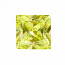 10mm Square Apple Green CZ - Pack of 1