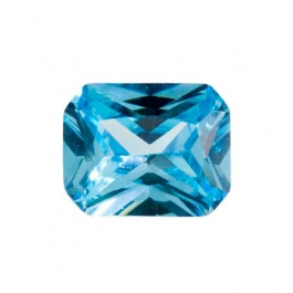 10X8mm Octagon Blue Topaz CZ - Pack of 1