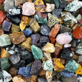 WireJewelry Gemstones of the World Rough Assortment - Large Natural Gemstones in 3 LB Bag