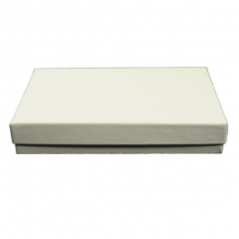 5 1/4 X 3 3/4 X 7/8 Inch White Swirl Jewelry Box - Pack of 3