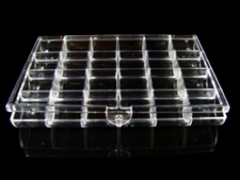 24 Compartment Rounded Bottom Plastic Storage Box