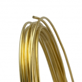 20 Gauge Round Half Hard Yellow Brass Wire - 100 ft