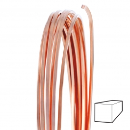 22 Gauge Square Dead Soft Copper Wire - 25 FT