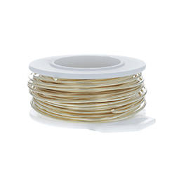 22 Gauge Round Gold Tone Brass Craft Wire - 45 ft