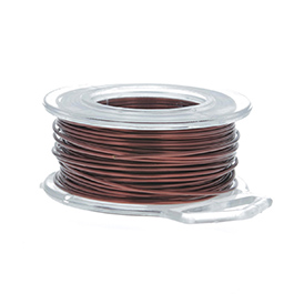 28 Gauge Round Brown Enameled Craft Wire - 120 ft