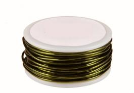 24 Gauge Round Olive Enameled Craft Wire - 60ft