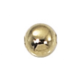 4mm Gold Plated Seamed Round Bead - Pack of 10