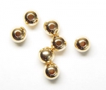 3mm Gold Filled Round Bead with1mm Hole - Pack of 2